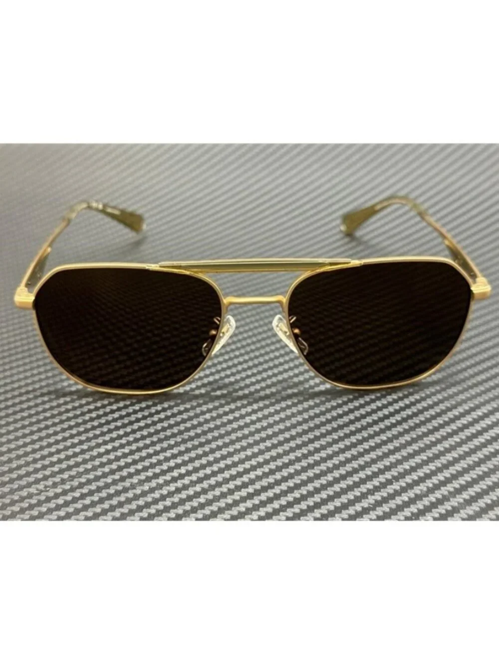 New Coach Men Satin Gold Sunglasses 57-19-150